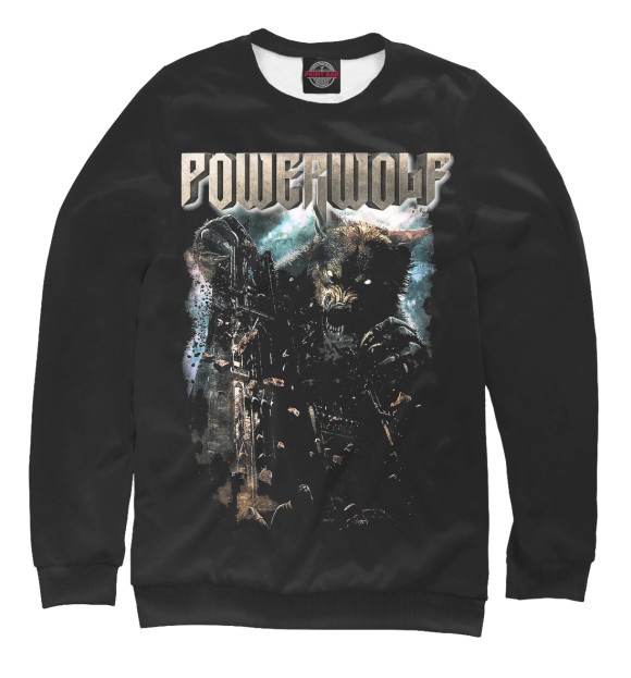 Свитшот для девочек с изображением Powerwolf цвета Белый