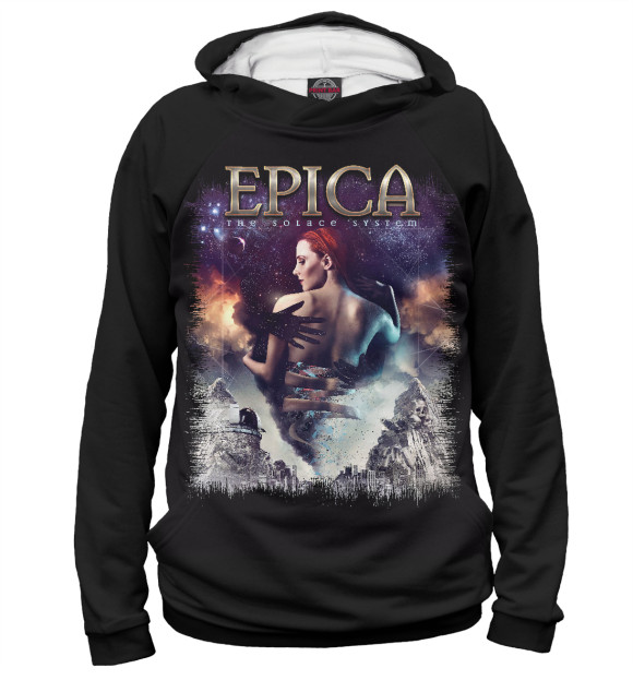 Женское худи с изображением EPICA цвета Белый