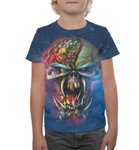 

Футболки Print Bar, Темно-зеленый, Iron Maiden