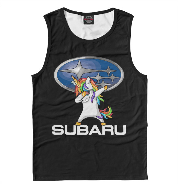 Майка для мальчика с изображением Subaru цвета Белый