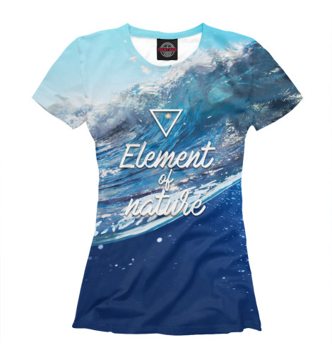 

Футболки Print Bar, Белый, Стихия воды