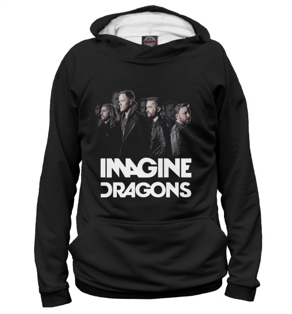 Мужское худи с изображением Imagine Dragons цвета Белый