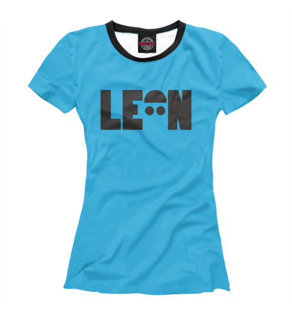 Женская футболка с изображением LEON цвета Белый