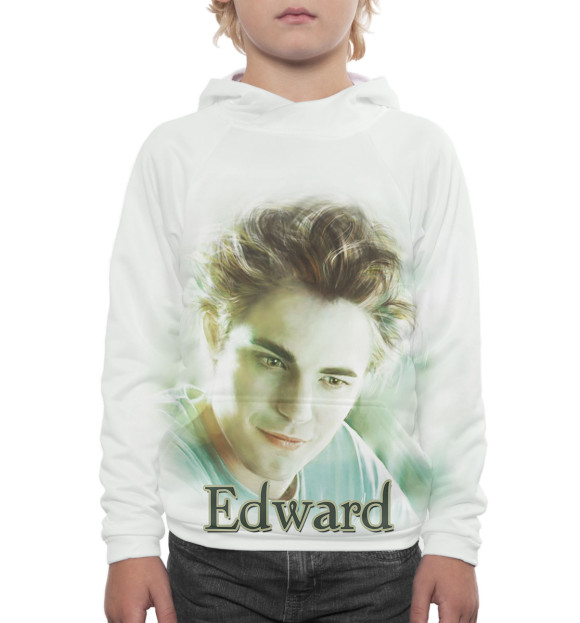 Худи для мальчика с изображением Эдвард цвета Белый