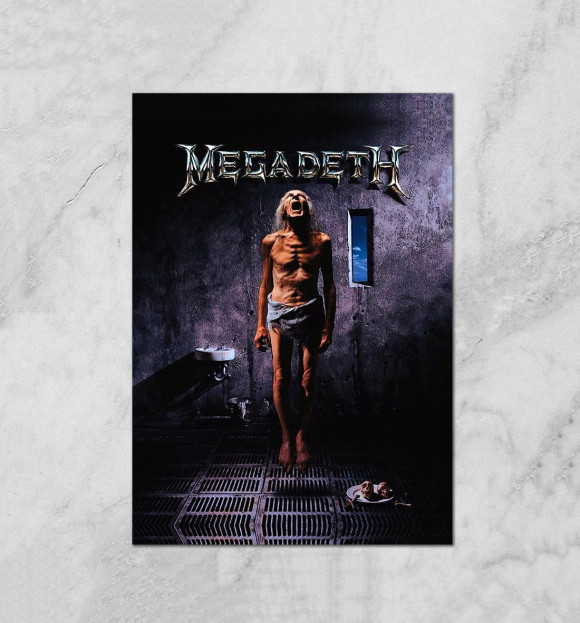 Плакат с притом Megadeth цвета Белый Плакат с изображением Megadeth цвета Белый
