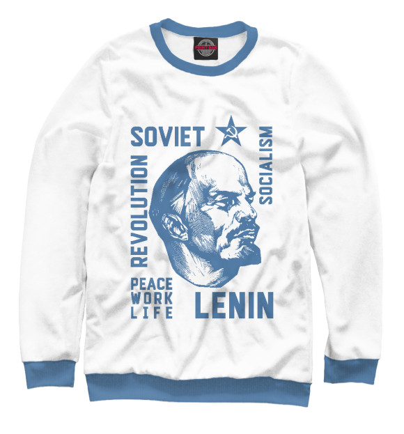 Свитшот для мальчиков с изображением Ленин цвета Белый