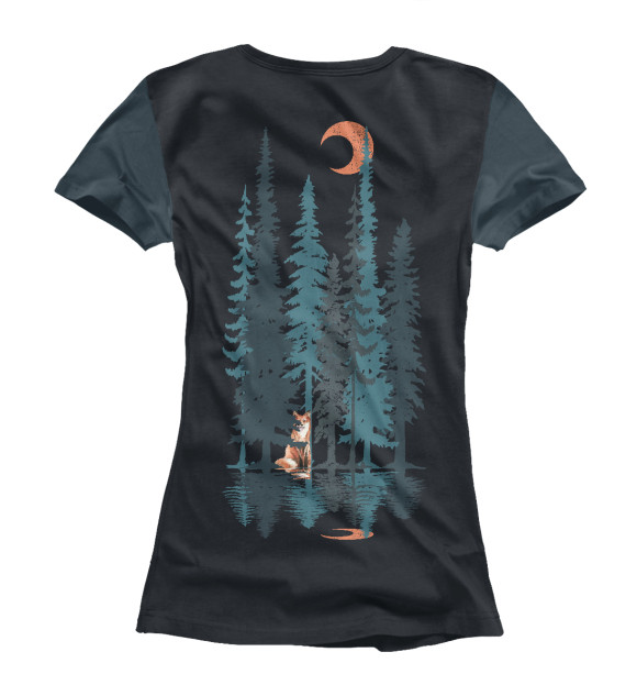 Женская футболка с изображением Fox from the Forest цвета Белый