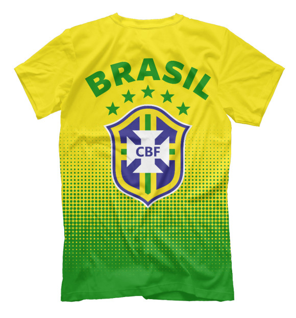 Мужская футболка с изображением Бразилия цвета Белый
