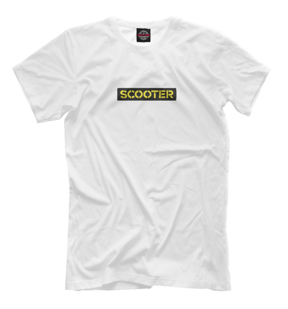 Мужская футболка с изображением Scooter цвета Белый