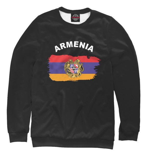 Женский свитшот с изображением Armenia цвета Белый