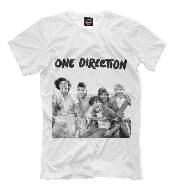 Мужская футболка с изображением One Direction цвета Молочно-белый