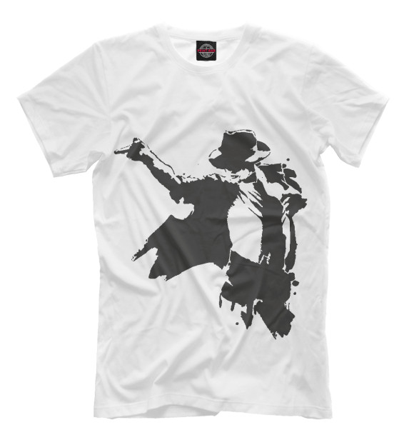 Мужская футболка с изображением Michael Jackson цвета Молочно-белый