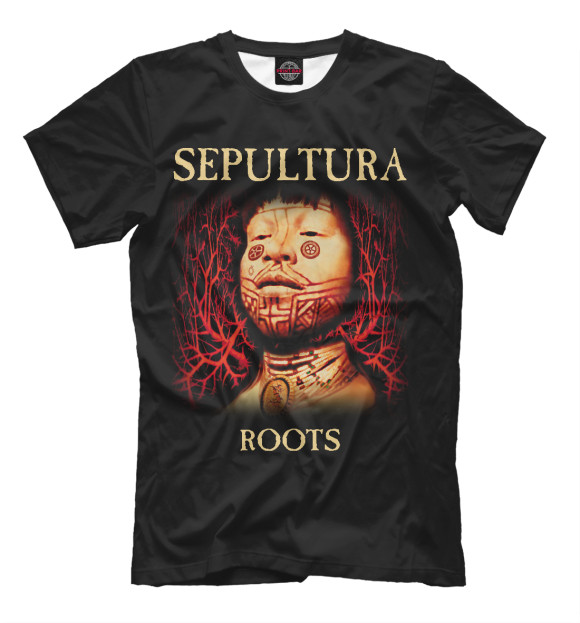Мужская футболка с изображением Sepultura цвета Черный