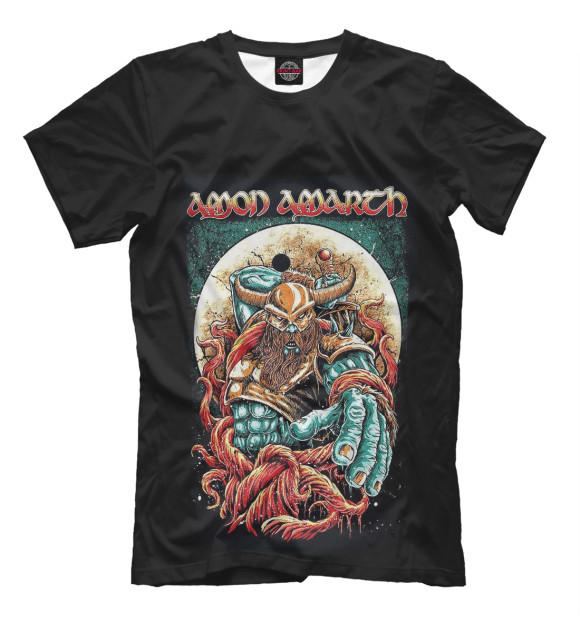 Футболка для мальчиков с изображением Amon Amarth цвета Черный