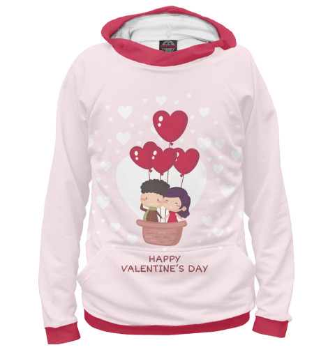 

Худи Print Bar, Белый, На шаре любви