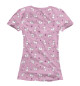 Женская футболка Коты на Розовом