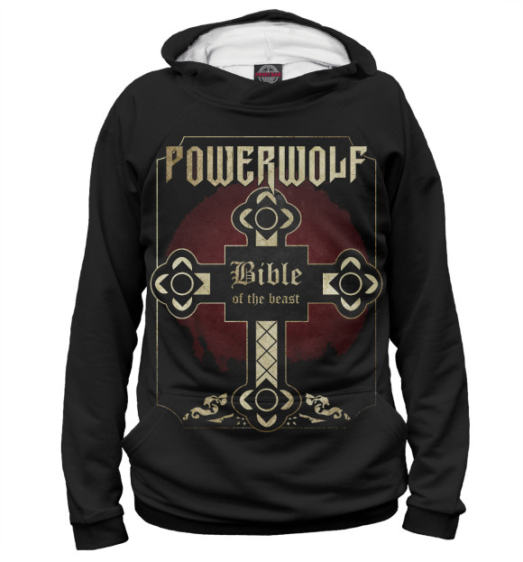 Женское худи с изображением Powerwolf цвета Белый