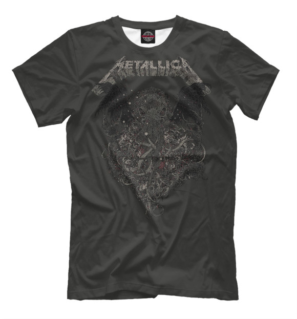 Мужская футболка с изображением Metallica band цвета Черный