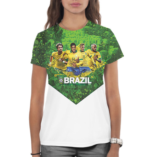 

Футболки Print Bar, Белый, Сборная Бразилии