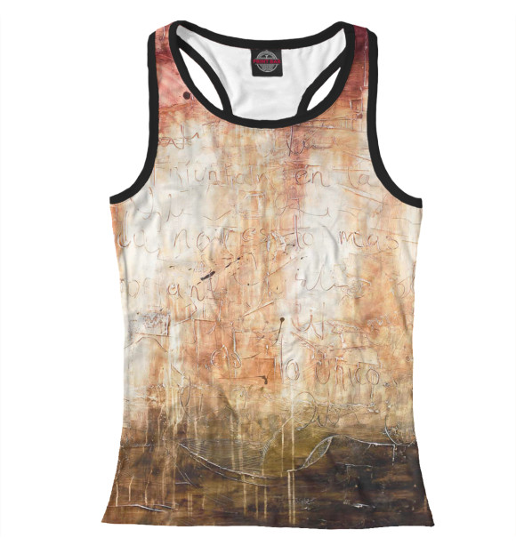 Женская майка-борцовка с изображением Шум цвета Белый