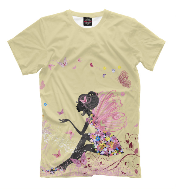 Мужская футболка с изображением Фея цвета Бежевый