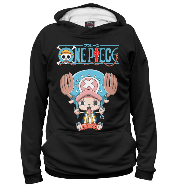 Мужское худи с изображением Тони Тони Чоппер цвета Белый