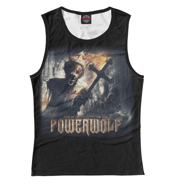 Женская майка с изображением Powerwolf цвета Белый