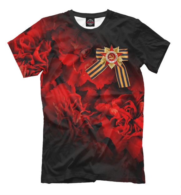 Мужская футболка с изображением Орден ВОВ цвета Молочно-белый