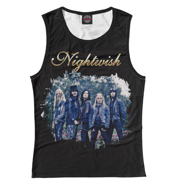 Женская майка с изображением Nightwish цвета Белый