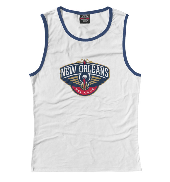 Женская майка с изображением New Orlean Pelicans цвета Белый