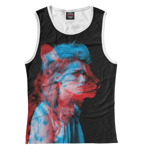 

Майки Print Bar, Белый, Девушка кошка 3D