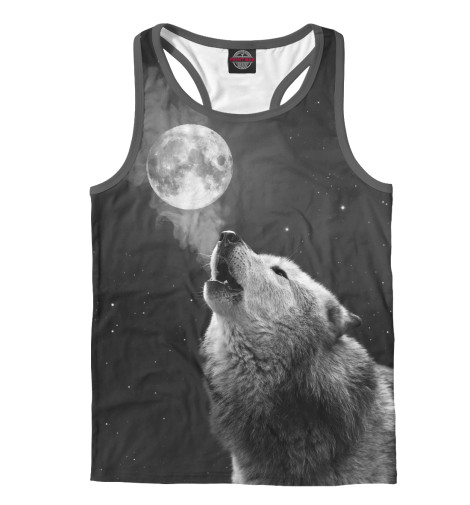 

Майки борцовки Print Bar, Белый, Волк одиночка