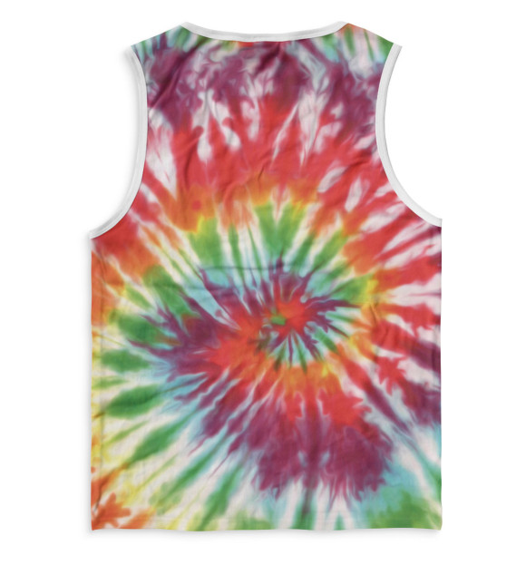 Мужская майка с изображением Tie-dye цвета Белый