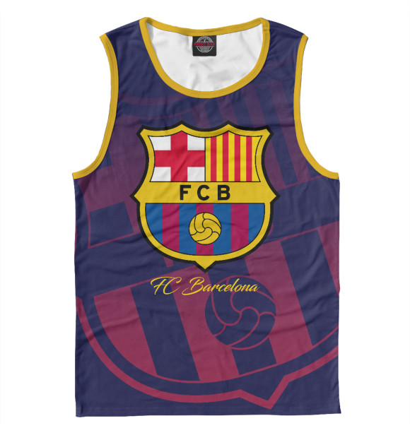 Майка для мальчика с изображением Барселона цвета Белый