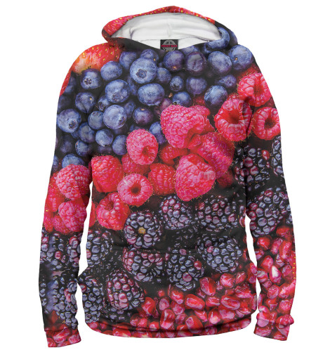 

Худи Print Bar, Белый, Ягоды