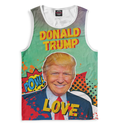 

Майки Print Bar, Белый, Дональд Трамп