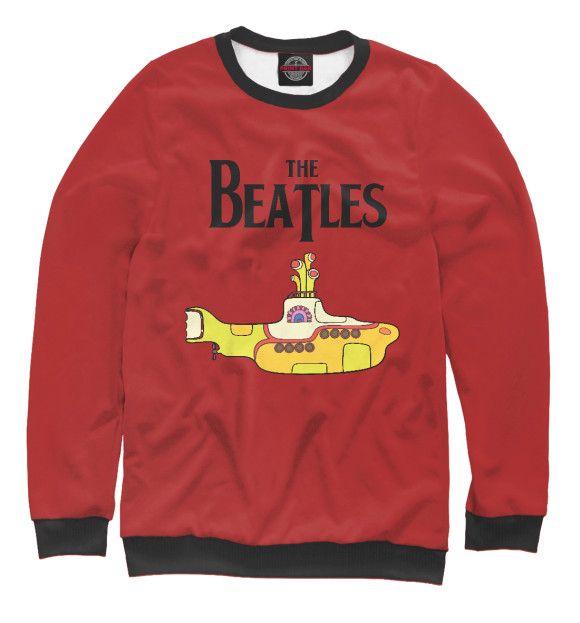 Женский свитшот с изображением The Beatles цвета Белый