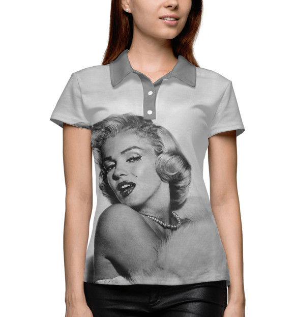 Женское поло с изображением Marilyn Monroe цвета Белый