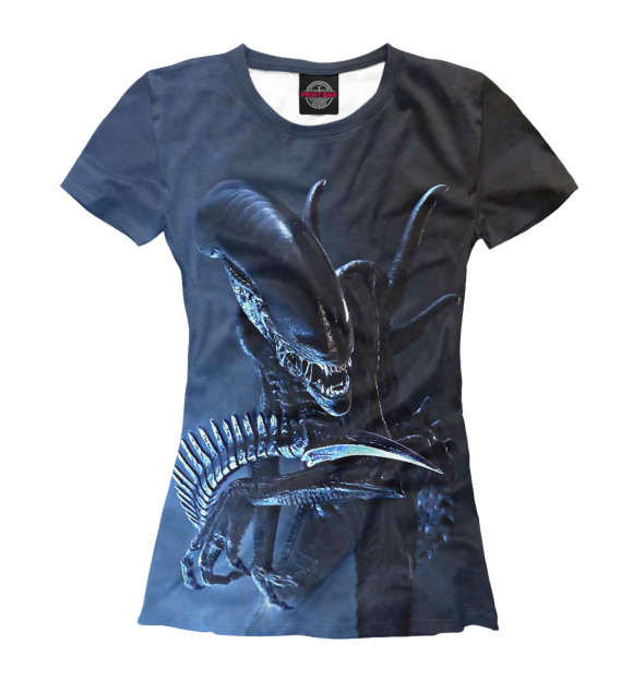 Женская футболка с изображением Aliens цвета Белый