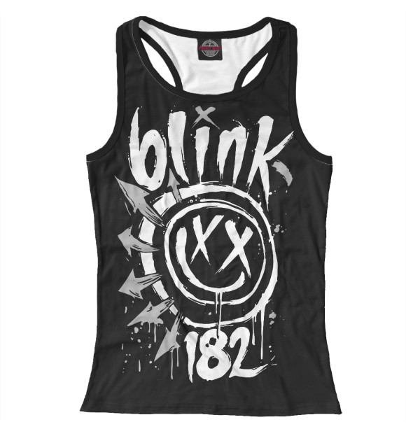 Женская майка-борцовка с изображением Blink-182 цвета Белый