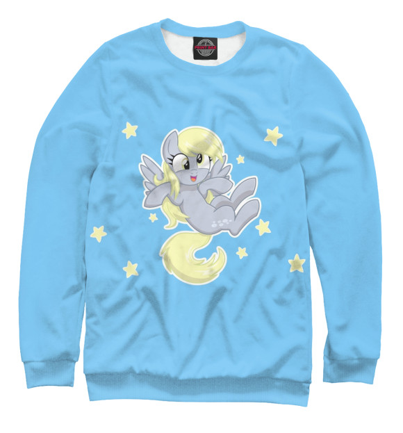 Мужской свитшот с изображением Derpy цвета Белый