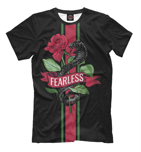 Мужская футболка с изображением Fearless цвета Белый