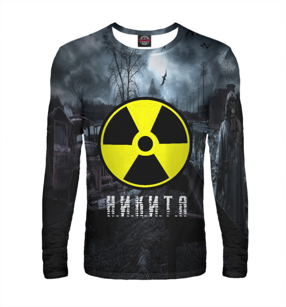 Мужской лонгслив с изображением S.T.A.L.K.E.R-НИКИТА цвета Белый