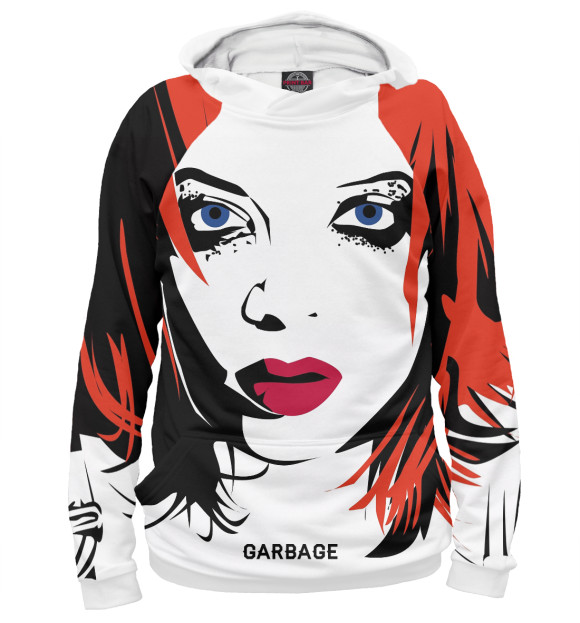 Женское худи с изображением Shirley Manson Art цвета Белый