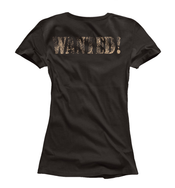 Женская футболка с изображением Wanted! цвета Белый
