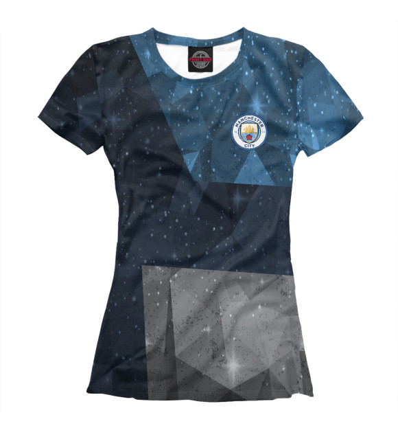Футболка для девочек с изображением FC Manchester City цвета Белый