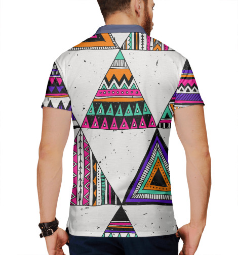 

Поло Print Bar, Белый, Индейские мотивы