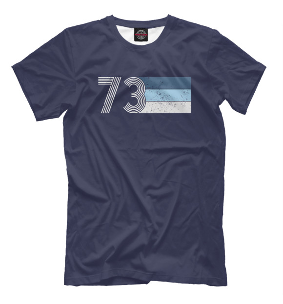 Мужская футболка с изображением Vintage 73 цвета Белый