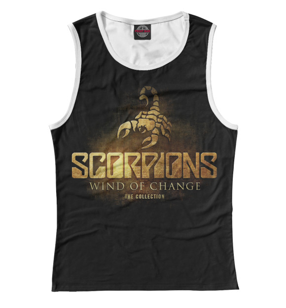 Майка для девочки с изображением Scorpions цвета Белый