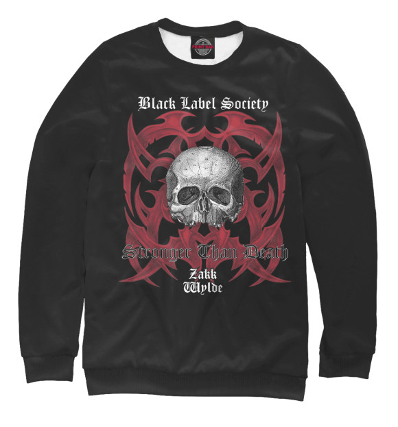 Женский свитшот с изображением Blacklabelsociety цвета Белый